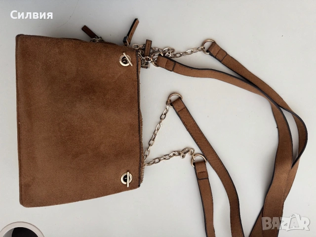 Дамска кафява чанта, снимка 6 - Чанти - 54074638