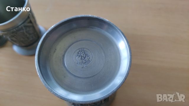 метални чаши , калаени чаши комплект 3 бр., снимка 2 - Чаши - 45366493