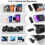 Нов Безжичен лавалиерен микрофон 4 в 1 за iPhone/Android/Камера/PC, снимка 2
