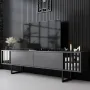 Blackline ТВ Шкаф с Метални Крака - Антрацит, снимка 1