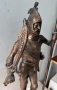 Масивна бронзова фигура „Средновековен рицар“ – Антикварна статуетка с детайлна изработка, снимка 4