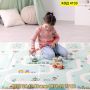 Сгъваемо детско килимче за игра, топлоизолиращо 180x200x1cm - Жираф и Писта с Влакчета - КОД 4133, снимка 4