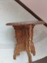 Масивна дървена масичка с дърворезба , снимка 2