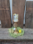 Великденска декорация Свещник ковано желязо и ароматна свещ, снимка 1