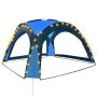 vidaXL Парти шатра с LED и 4 стени, 3,6x3,6x2,3 м, синя(SKU:92236