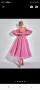  Вечерна рокля с А-линия,Розова-чисто ново