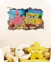 Спонджбоб и Патрик Spongebob стикер лепенка за стена детска стая самозалепващ, снимка 1
