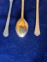 лъжички -12 бр. и вилички -6 бр. позлатени/посребрени мелхиор + лопатки за торта - 4 бр., други,СССР, снимка 3