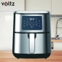 Фритюрник AirFryer Voltz, 1400W, 5.5 литра, Горещ въздух, Таймер, до 200°C, Сив, 2 ГОДИНИ ГАРАНЦИЯ, снимка 7