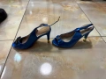 Подарявам - дамски сини лачени обувки на висок ток номер - 35 стелка - 22см. ток - 8см., снимка 2