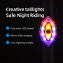 Задна LED стоп светлина за велосипед QIXUN EYE, USB, 30Lum, 7 режима, снимка 11