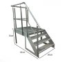 Метално стълбище с площадка 4 стъпала | Свободностоящо | Поцинковано, снимка 3