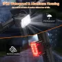 Велосипедни светлини RIDWIND за нощно каране, IPX6, предни и задни, презареждащи се, снимка 6