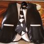 Продавам еко кожен елек с вратовръзка, снимка 1 - Детски якета и елеци - 46033820