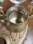 Жесток комплект от месингов чайник и елегантна орнаментирана стойка♥️ йник. Ръчно изработен , снимка 9