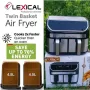 Двоен фритюрник с горещ въздух с тъч скрийн Lexical Airfryer LAF-3080, снимка 2