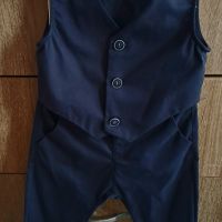 Бебешки официален костюм за момче в тъмносиньо, снимка 1 - Комплекти за бебе - 45542095