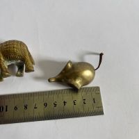 Месингови фигурки винтидж месинг фигури седеф слон мишка, снимка 6 - Антикварни и старинни предмети - 45401211