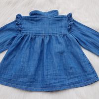 Дънкова риза туника за бебе 6-9 месеца, снимка 5 - Бебешки блузки - 45094468