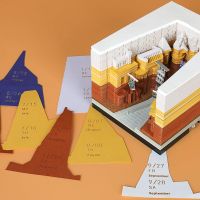 3D арт настолен календар  2024 Memo Pad с LED светлини, Оранжева магическа алея, снимка 3 - Декорация за дома - 45639622