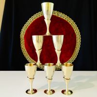 Английски бронзови чаши на столче,лале. , снимка 3 - Антикварни и старинни предмети - 45494498