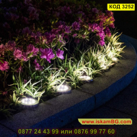 Соларни лампи за градина - плоски - КОД 3252, снимка 4 - Соларни лампи - 44954160