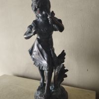 Стара бронзова статуетка на Огюст Моро, снимка 1 - Други ценни предмети - 45709424