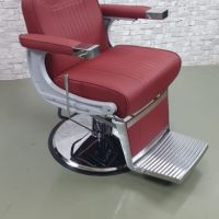Бръснарски стол Glory - кафяв/черен/червен, снимка 13 - Бръснарски столове - 45930645