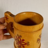 Руска дървена чаша халба, снимка 2 - Декорация за дома - 45241508