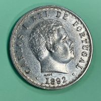 500 рейса 1892 г, Кралство Португалия - сребърна монета, снимка 2 - Нумизматика и бонистика - 45856363