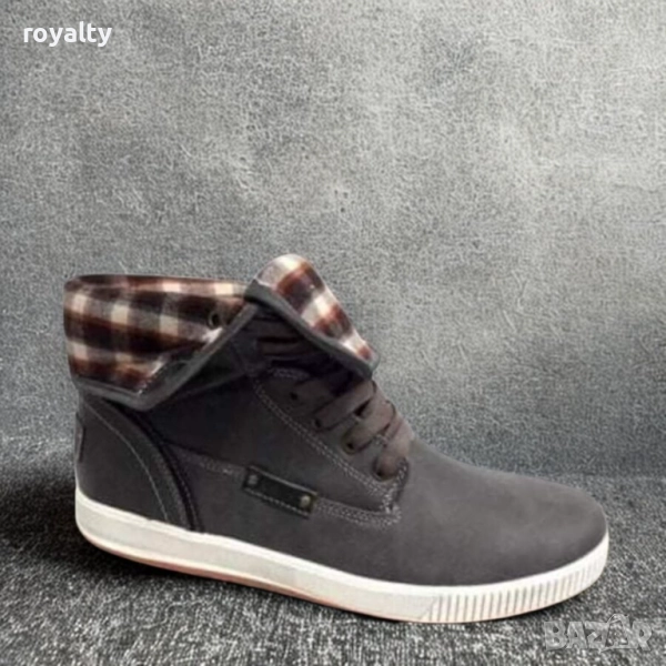 Мъжки топли кецове-сиви, снимка 1