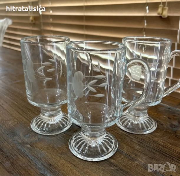 3бр стъклени чаши, снимка 1