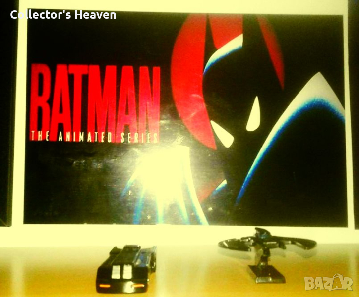 Сет от 2 метални модела на DC Comics Hot Wheels Batman BATPLANE и BATMOBILE 1/64 Батман , снимка 1