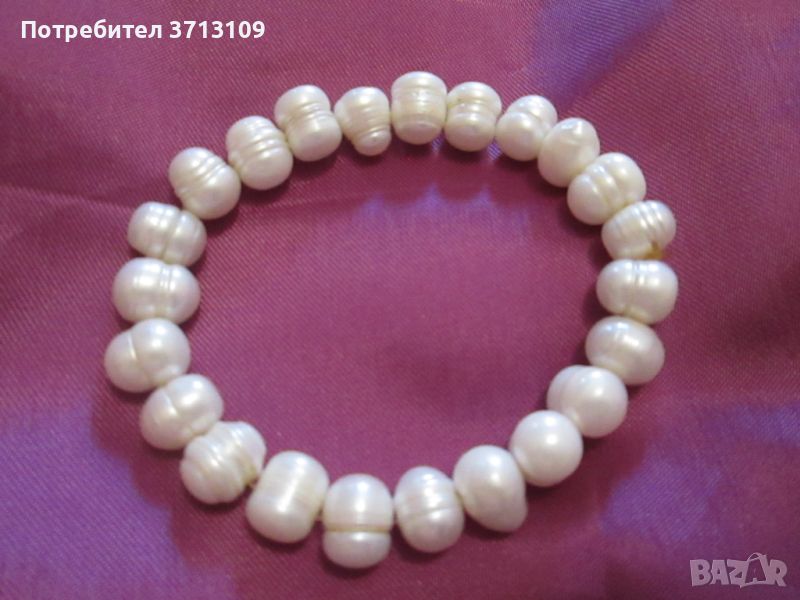 Дамска гривна естествени перли, снимка 1