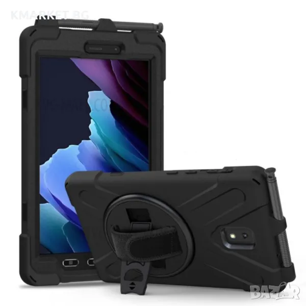 Samsung Galaxy Tab Active 3 T570/T575/T575N/T577 Tablet Case/Pen Slot /Hand Band/360° Swivel Kicksta, снимка 1