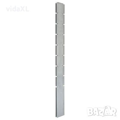 vidaXL Стълб за габионна ограда сребърен 220 см поцинкована стомана（SKU:142328, снимка 1