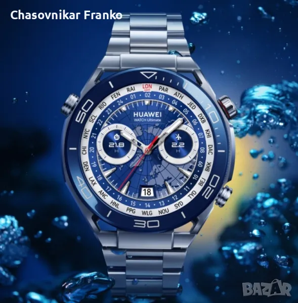 Huawei Ultimate watch blue titanyum , снимка 1