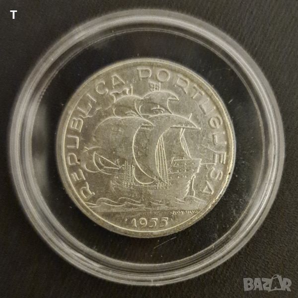 10 ескудо 1955 - сребро - Португалия, снимка 1