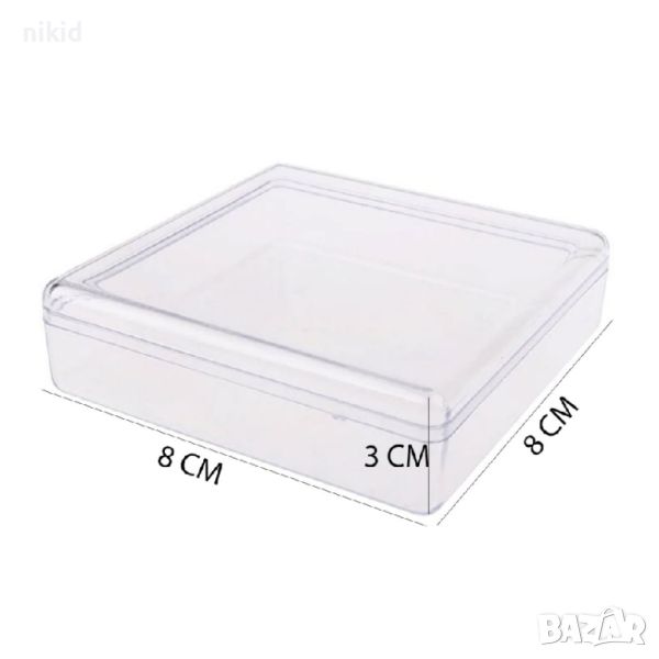 8*8*3 см Пластмасова акрилна малка прозрачна кутия прозрачни кутийки кутии за сувенир подарък, снимка 1