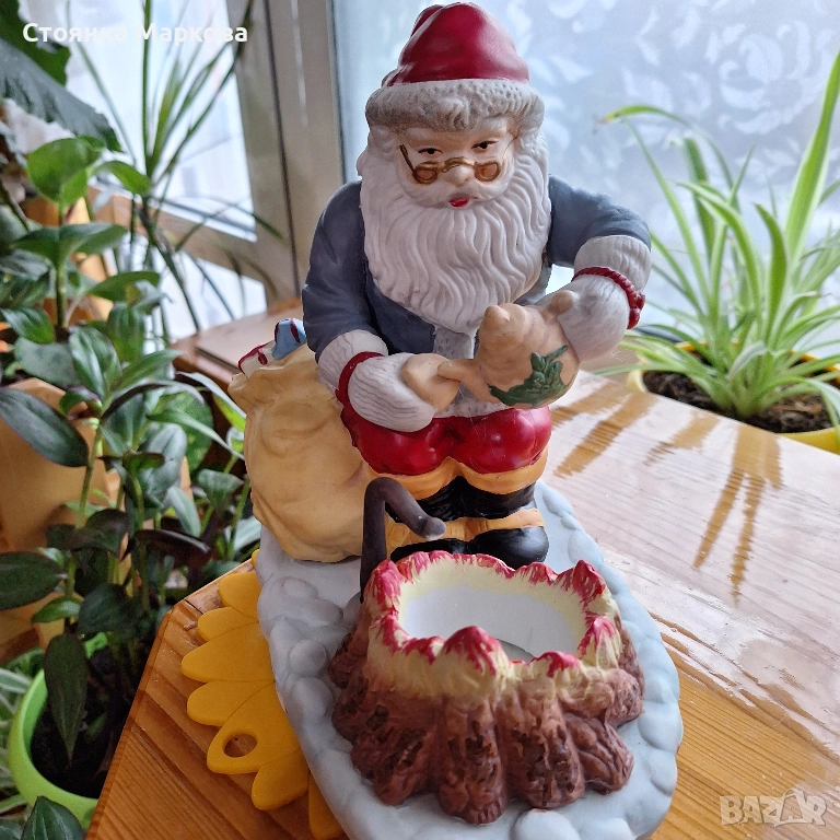 Голям керамичен Дядо Коледа на чешмата, снимка 1