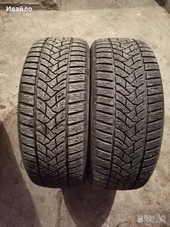 Продавам 2 броя зимни гуми 205.55.16 на 1 сезон дот 2019 Dunlop , снимка 1