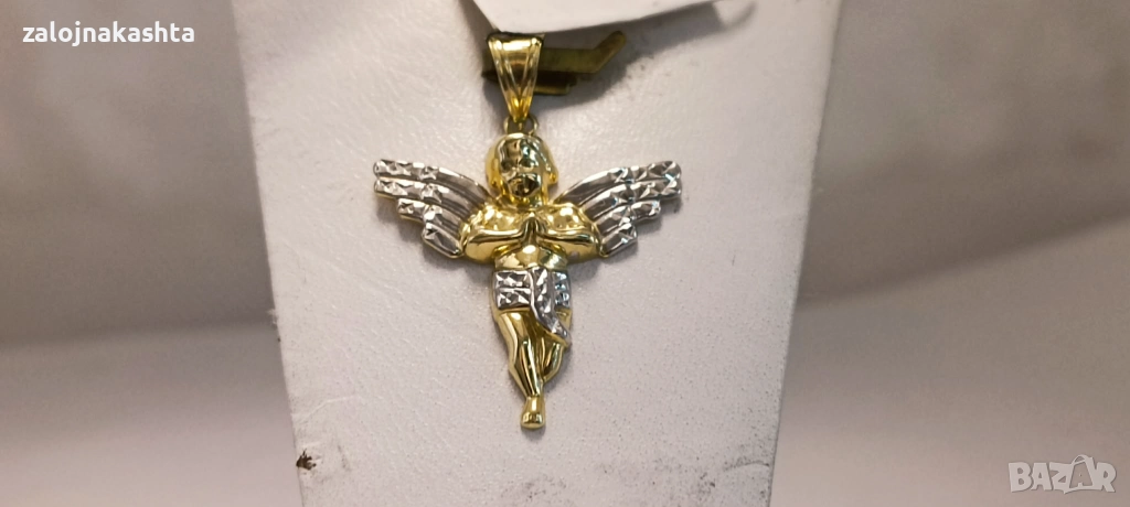 Нова-Златна висулка ангелче-1,52гр/14кр, снимка 1