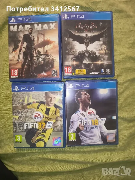 Fifa 17,Fifa 18, Batman , Mad Max за ps4, снимка 1