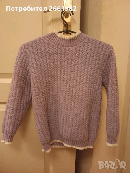 Разкошен топъл лилав пуловер , снимка 1