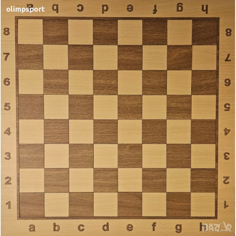 Шах дъска Махагон Бук 55мм с нотация Ръчно изработена дъска за шах.                      -, снимка 1