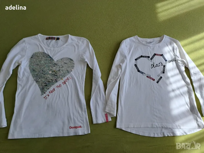 Блуза Desigual с пайети и iDo със сърце + подарък Pepe Jeans, снимка 1