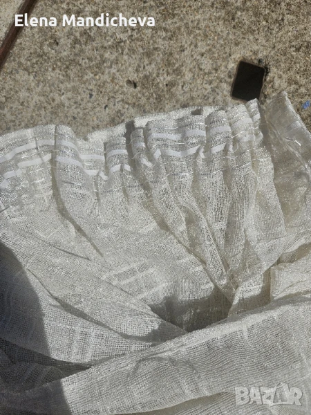 Перде тънко късо шампанско перделик ширина 165 см. дължина 152 см. , снимка 1