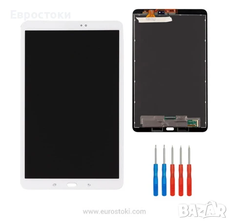 E-yiiviil LCD дисплей за Samsung Galaxy Tab A 10.1 2016 SM-T580 T585 T587, тъчскрийн, цвят: бяло  , снимка 1