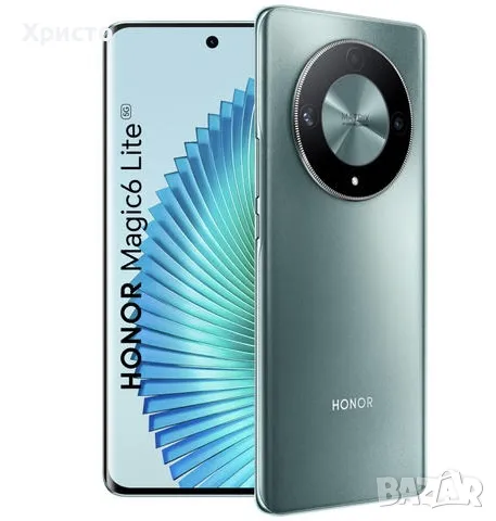 НОВ!!! Honor Magic6 Lite, Dual SIM, 256GB, 8GB RAM, 5G, Emerald Green, снимка 1