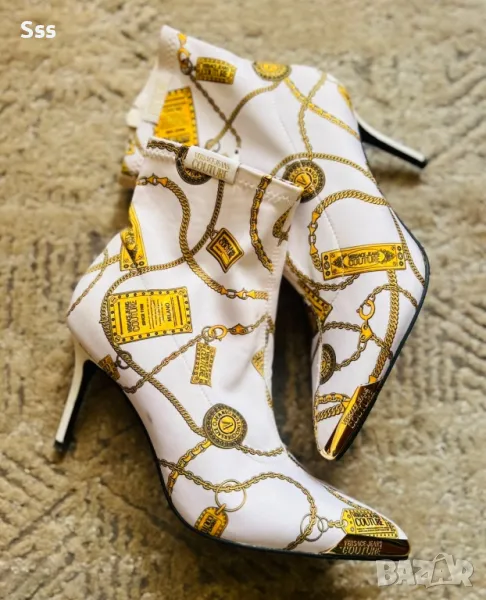 Versace Jeans Couture дамски боти с ток, снимка 1